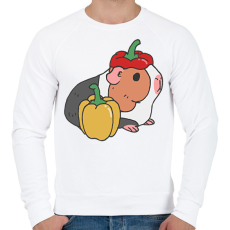 PRINTFASHION Tengerimalac paprikával - Férfi pulóver - Fehér