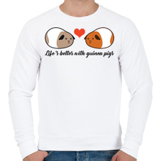PRINTFASHION Tengerimalac szeretet - Férfi pulóver - Fehér