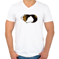 PRINTFASHION Tengerimalac - tarka - Férfi V-nyakú póló - Fehér