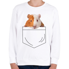 PRINTFASHION Tengerimalac zsebben - Gyerek pulóver - Fehér