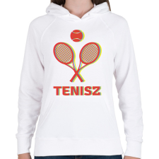 PRINTFASHION Tenisz - 3D - Női kapucnis pulóver - Fehér női pulóver, kardigán