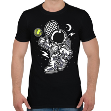 PRINTFASHION Tenisz a holdon - Férfi póló - Fekete férfi póló