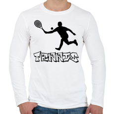 PRINTFASHION tenisz - Férfi hosszú ujjú póló - Fehér