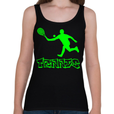 PRINTFASHION tenisz - Női atléta - Fekete női trikó