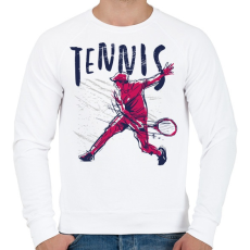 PRINTFASHION Tenisz sport - tennis - Férfi pulóver - Fehér