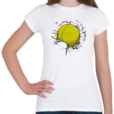 PRINTFASHION Teniszlabda a falban - Női póló - Fehér női póló