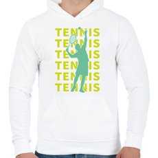 PRINTFASHION Tennis - Férfi kapucnis pulóver - Fehér