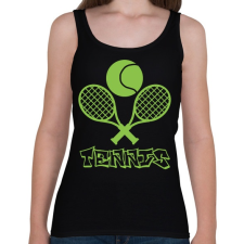 PRINTFASHION tennis - Női atléta - Fekete női trikó