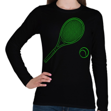 PRINTFASHION Tennis - Női hosszú ujjú póló - Fekete női póló