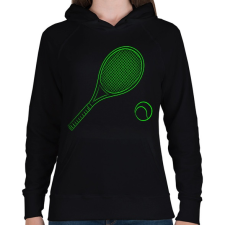 PRINTFASHION Tennis - Női kapucnis pulóver - Fekete női pulóver, kardigán