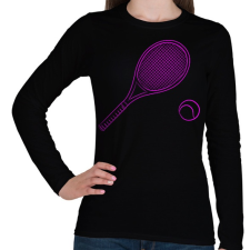 PRINTFASHION tennis  pink - Női hosszú ujjú póló - Fekete női póló