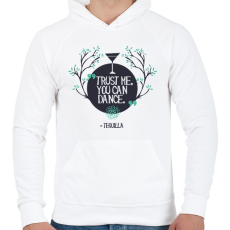 PRINTFASHION Tequia - tudsz táncolni - Férfi kapucnis pulóver - Fehér