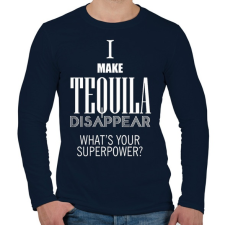 PRINTFASHION Tequila disappear - Férfi hosszú ujjú póló - Sötétkék férfi póló