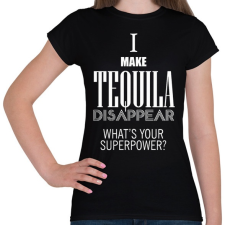 PRINTFASHION Tequila disappear - Női póló - Fekete női póló