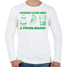 PRINTFASHION TEQUILA - Férfi hosszú ujjú póló - Fehér férfi póló