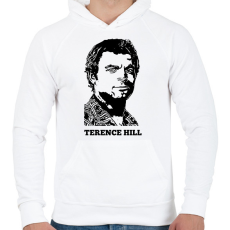 PRINTFASHION terence hill - Férfi kapucnis pulóver - Fehér