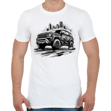 PRINTFASHION Terepjáró - Férfi póló - Fehér férfi póló