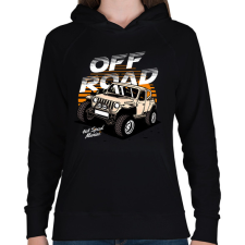 PRINTFASHION Terepjáro - Női kapucnis pulóver - Fekete női pulóver, kardigán