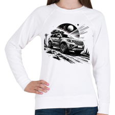 PRINTFASHION Terepjáró - Női pulóver - Fehér női pulóver, kardigán