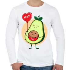 PRINTFASHION Terhes avokádó - Férfi hosszú ujjú póló - Fehér