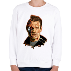 PRINTFASHION Terminator - Arnold - Gyerek pulóver - Fehér