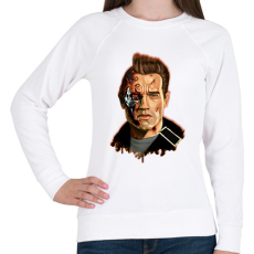 PRINTFASHION Terminator - Arnold - Női pulóver - Fehér