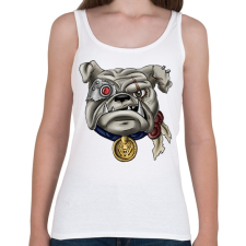 PRINTFASHION Terminator Bulldog - Női atléta - Fehér női trikó