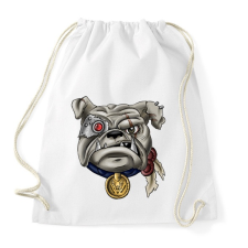 PRINTFASHION Terminator Bulldog - Sportzsák, Tornazsák - Fehér tornazsák