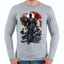 PRINTFASHION Terminátor - Férfi hosszú ujjú póló - Sport szürke férfi póló