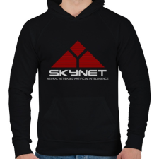 PRINTFASHION Terminátor: Skynet - Férfi kapucnis pulóver - Fekete férfi pulóver, kardigán