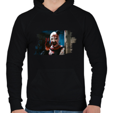 PRINTFASHION Terrifier bohócrém - Férfi kapucnis pulóver - Fekete