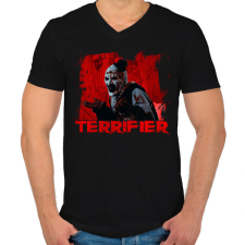 PRINTFASHION terrifier - Férfi V-nyakú póló - Fekete férfi póló