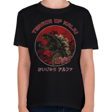 PRINTFASHION Terror Of Kaiju - Gyerek póló - Fekete gyerek póló