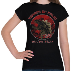 PRINTFASHION Terror Of Kaiju - Női póló - Fekete