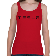 PRINTFASHION TESLA felirat - Női atléta - Cseresznyepiros