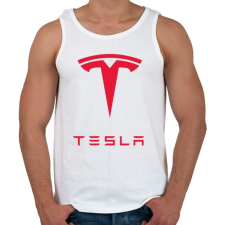 PRINTFASHION Tesla - Férfi atléta - Fehér atléta, trikó