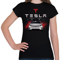 PRINTFASHION tesla  - Női póló - Fekete