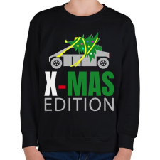 PRINTFASHION Tesla x-mas - Gyerek pulóver - Fekete gyerek pulóver, kardigán