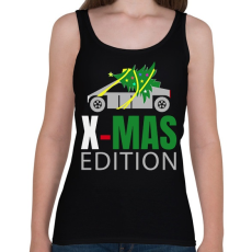 PRINTFASHION Tesla x-mas - Női atléta - Fekete