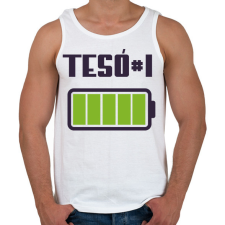 PRINTFASHION Tesó #1 - Férfi atléta - Fehér atléta, trikó