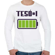 PRINTFASHION Tesó #1 - Férfi hosszú ujjú póló - Fehér férfi póló