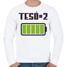 PRINTFASHION Tesó #2 - Férfi pulóver - Fehér férfi pulóver, kardigán