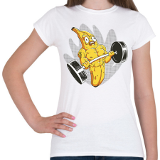PRINTFASHION Testépítő banán - Női póló - Fehér női póló