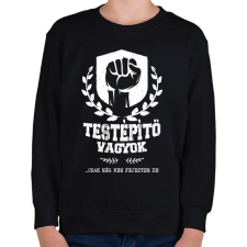 PRINTFASHION Testépítő vagyok - Gyerek pulóver - Fekete gyerek pulóver, kardigán
