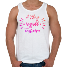 PRINTFASHION Testvér - Férfi atléta - Fehér