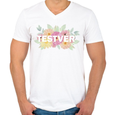 PRINTFASHION Testvér virágokkal - Férfi V-nyakú póló - Fehér férfi póló