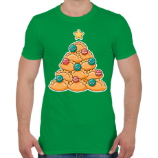 PRINTFASHION Tészta karácsonyfa - Férfi póló - Zöld