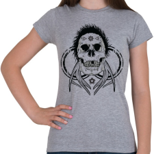PRINTFASHION Tetkó koponya - Női póló - Sport szürke női póló