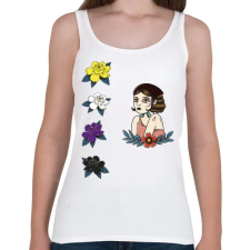 PRINTFASHION Tetoválás - Női atléta - Fehér női trikó