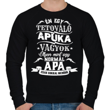 PRINTFASHION Tetováló apuka - Férfi pulóver - Fekete férfi pulóver, kardigán